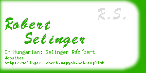 robert selinger business card